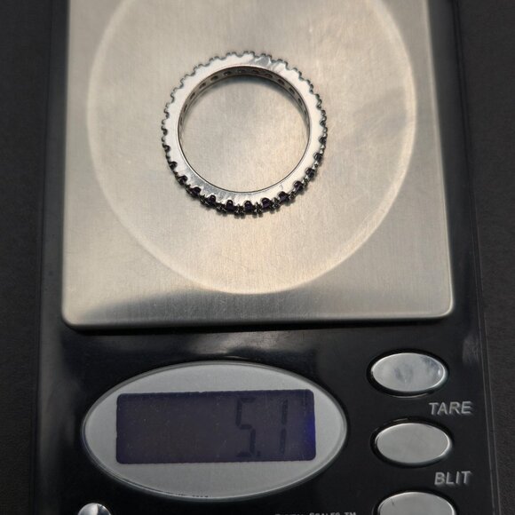 Size 13 Sterling Silver Purple Cubic Zirconia Gems Band Ring A6505 - Picture 8 of 8